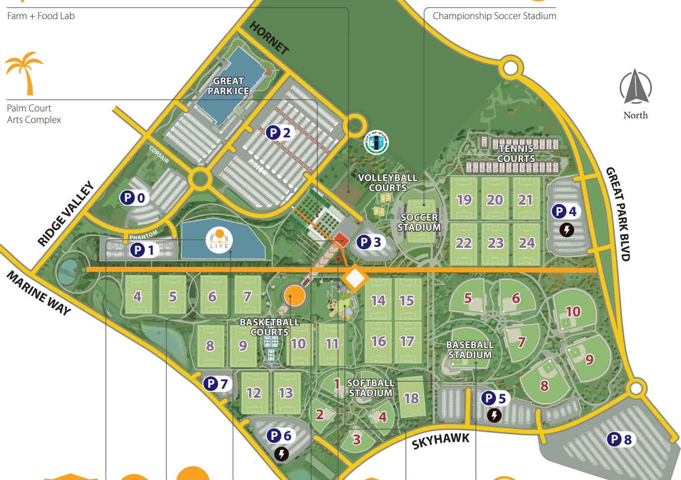 Great Park Parking Lots